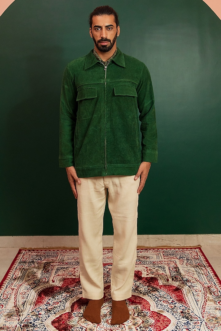 Green Organic Corduroy Jacket by Artless