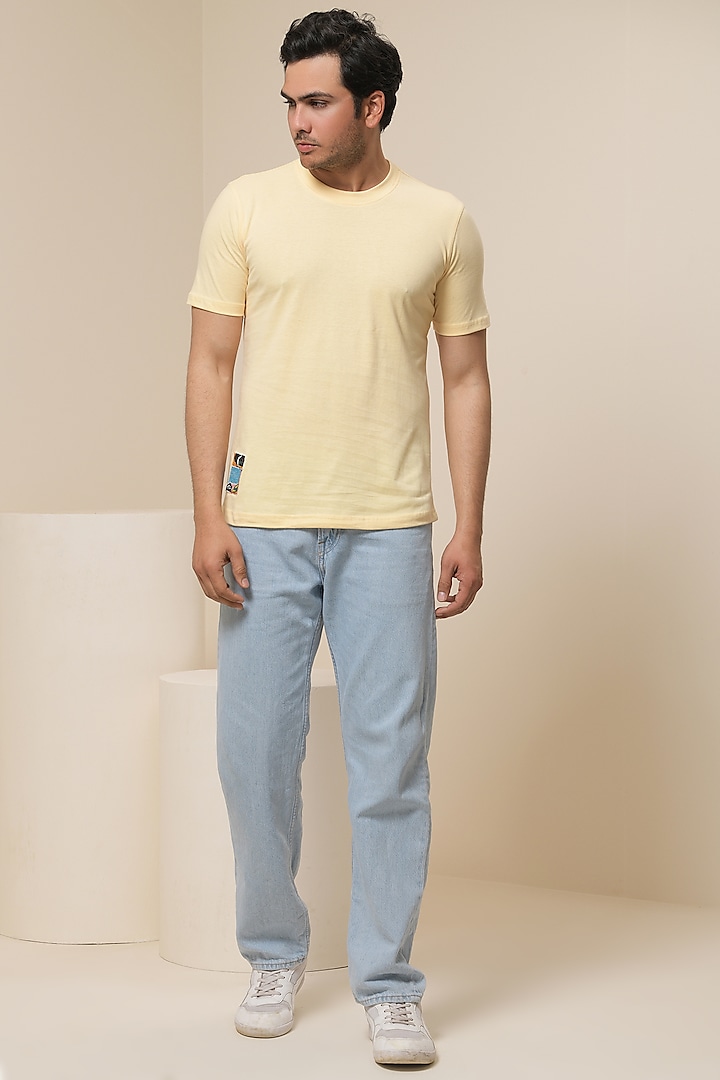 Yellow Cotton Linen T-Shirt by Artless
