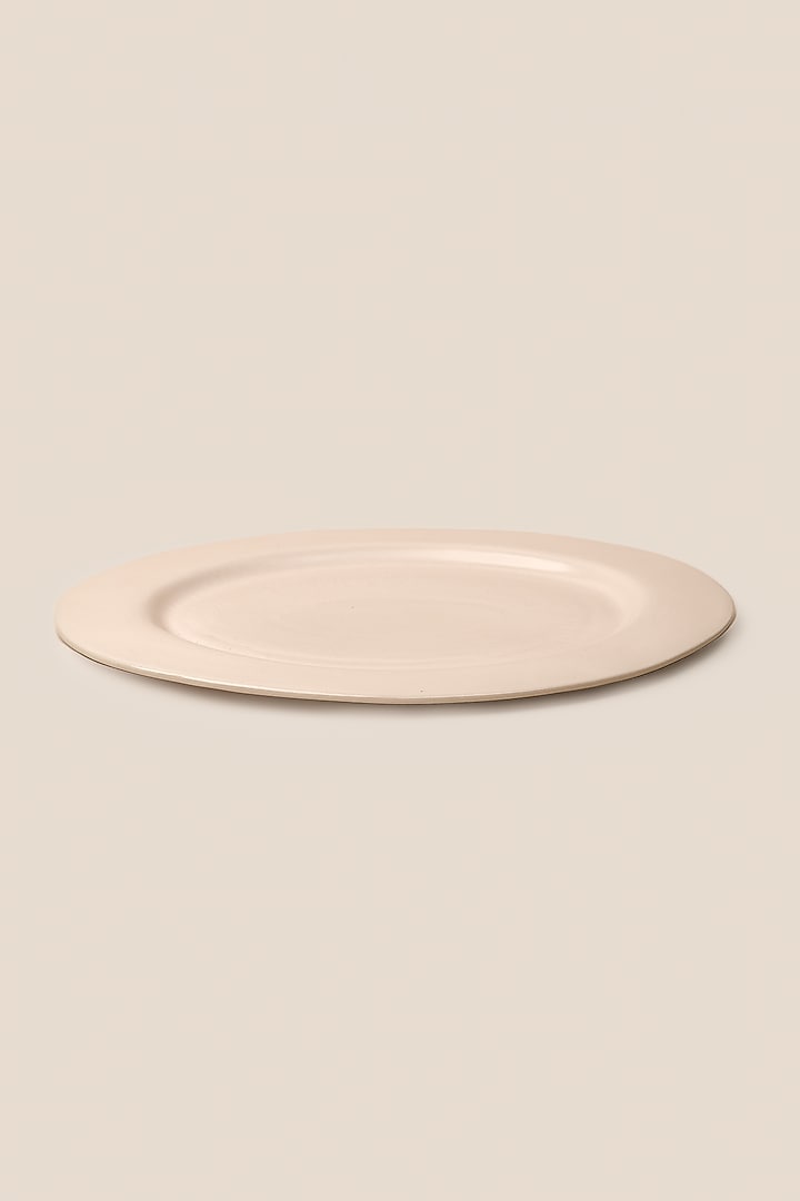 Ivory Stoneware Giaia Oval Tray by ARTISAN LAB at Pernia's Pop Up Shop