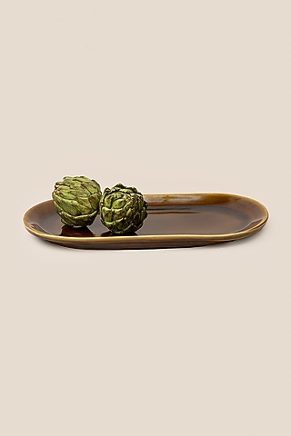 Amber Stoneware Giaia Oblong Tray by ARTISAN LAB