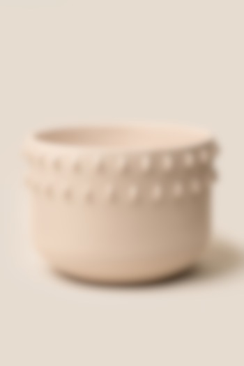 Ivory Stoneware Giaia Spike Planter (Large) by ARTISAN LAB at Pernia's Pop Up Shop