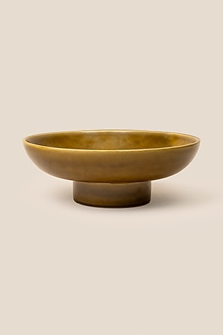 Amber Stoneware Giaia Pedestal Planter (Large) by ARTISAN LAB
