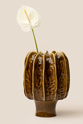Amber Stoneware Giaia Vase by ARTISAN LAB