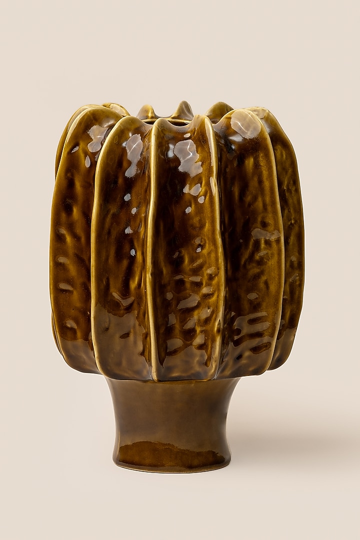 Amber Stoneware Giaia Vase by ARTISAN LAB at Pernia's Pop Up Shop