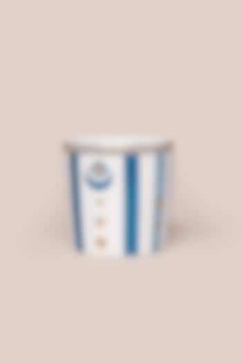 White & Blue Bone China Striped Mug Set by ARTISAN LAB at Pernia's Pop Up Shop