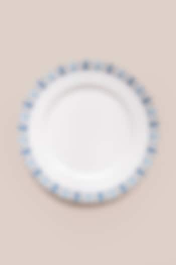 White & Blue Bone China Dinner Plate by ARTISAN LAB at Pernia's Pop Up Shop