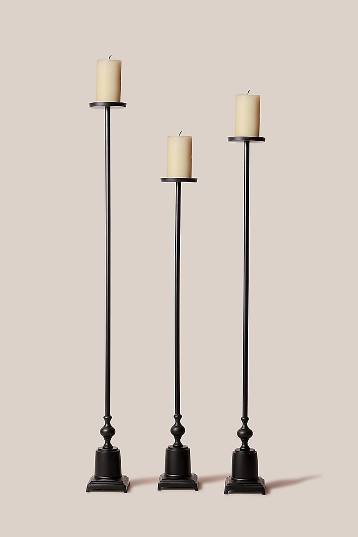 Black Aluminium Dawn Taper Candle Holder Design by ARTISAN LAB at Pernia's  Pop Up Shop 2024