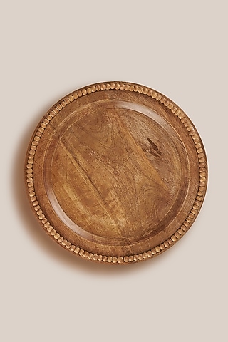Brown Mango Wood Perola Charger Plate by ARTISAN LAB