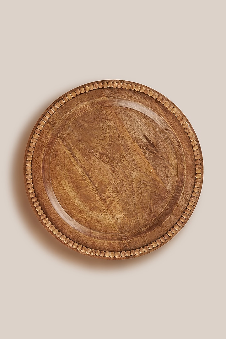 Brown Mango Wood Perola Charger Plate by ARTISAN LAB at Pernia's Pop Up Shop