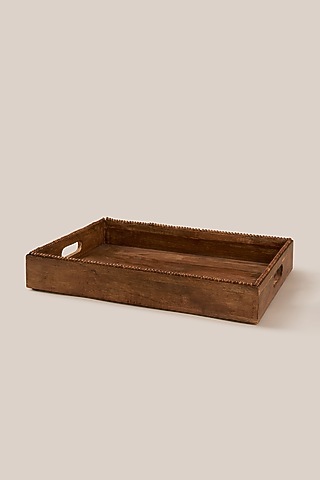 Brown Mango Wood Perola Serving Tray by ARTISAN LAB