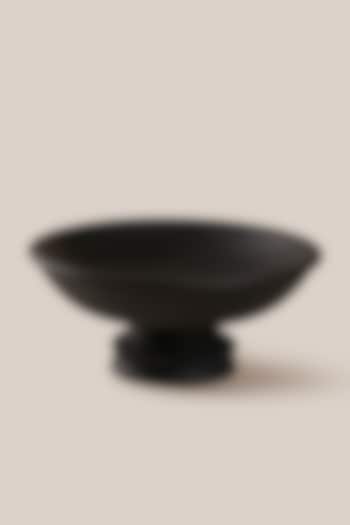 Black Mango Wood Perola Pedestal Bowl by ARTISAN LAB