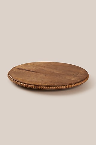 Brown Mango Wood Perola Lazy Susan by ARTISAN LAB