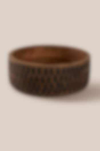 Brown & Black Mango Wood Africana Bowl by ARTISAN LAB at Pernia's Pop Up Shop