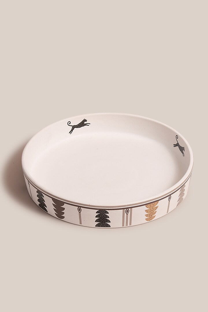 White Clay & Stone Handcrafted Serving Bowl by ARTISAN LAB at Pernia's Pop Up Shop