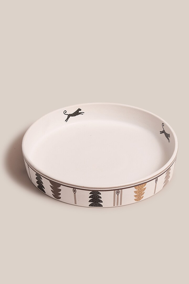 White Clay & Stone Handcrafted Serving Bowl by ARTISAN LAB at Pernia's Pop Up Shop