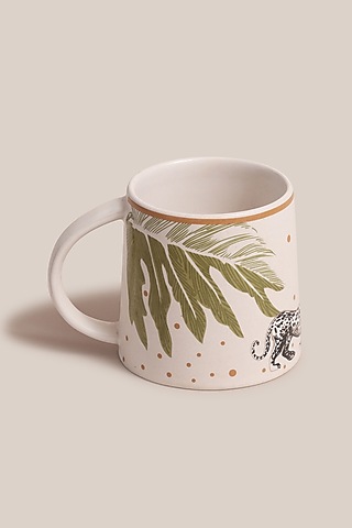 White Clay & Stone Handcrafted Mug by ARTISAN LAB