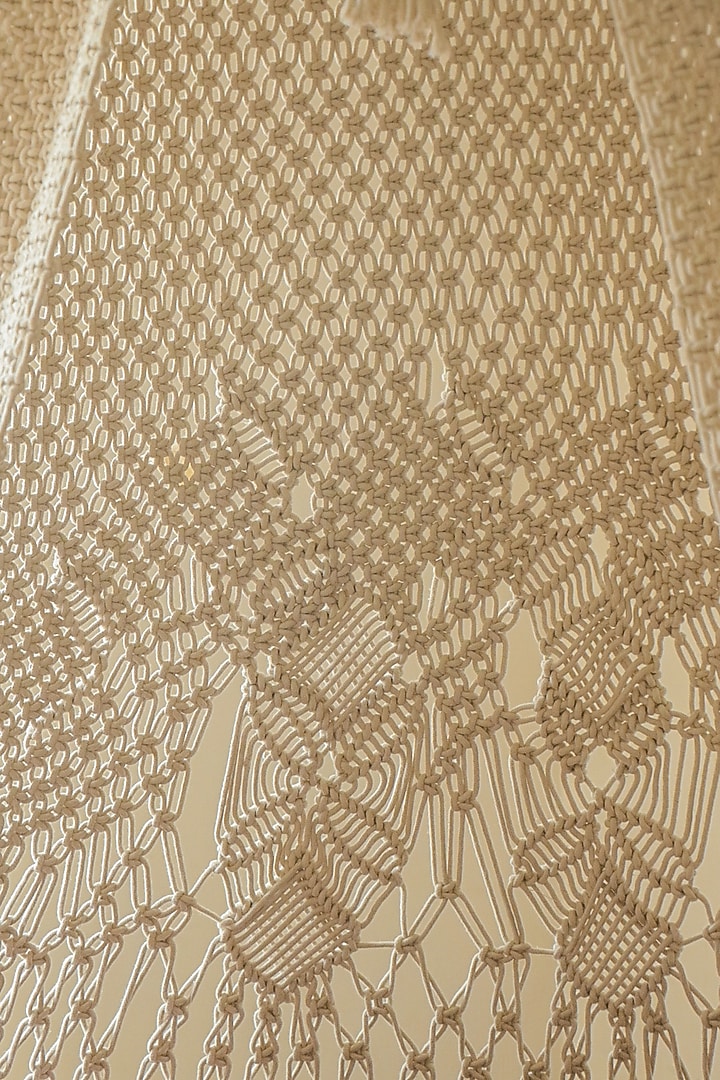Off-White Metal & Natural Cotton Thread Zenswing by Karighar - House of Indian Craftsmanship at Pernia's Pop Up Shop