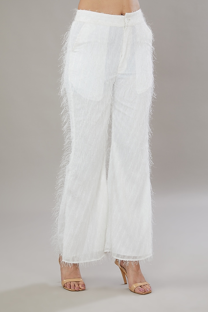 Ivory Georgette Co-Ord Set by AURUHFY at Pernia's Pop Up Shop