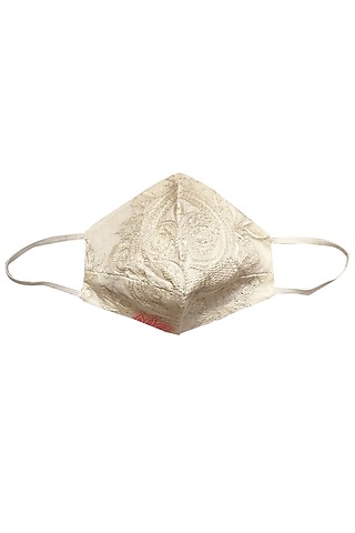 White Kadhi 3 Layered Mask by Anurav