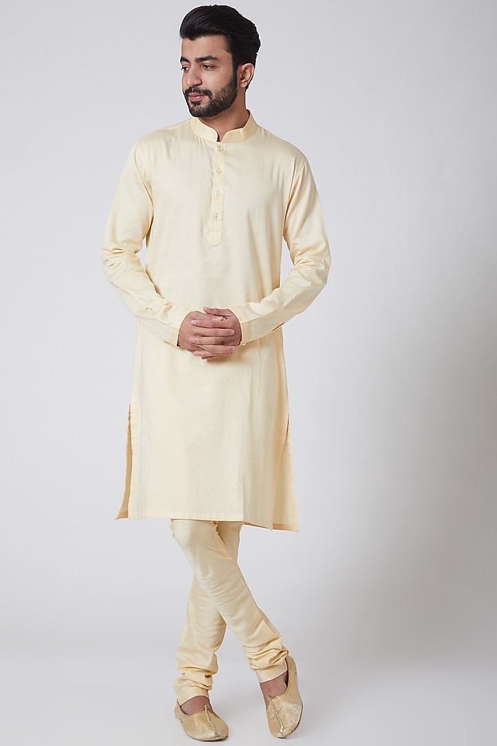 Gold Zardosi Embroidered Wedding Sherwani Set by Anurav at Pernia's Pop Up Shop