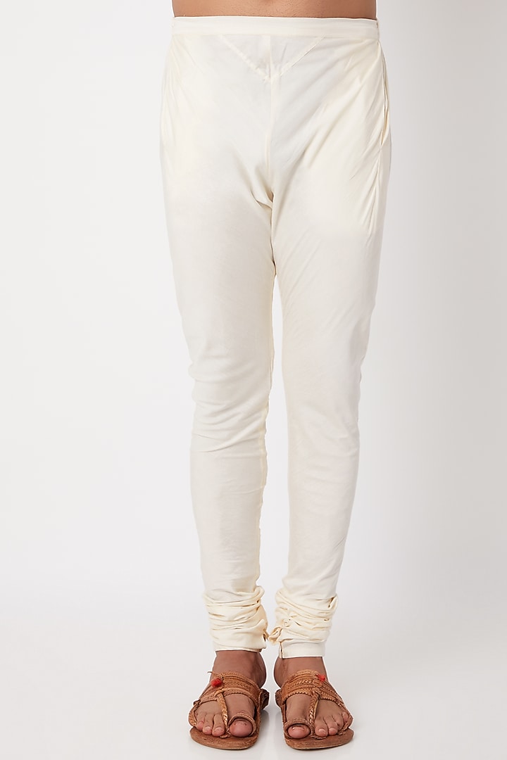 Beige Embroidered Kurta Set For Boys by Anurav Men - Kids at Pernia's Pop Up Shop