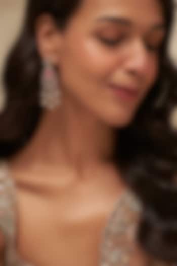 Victorian Finish Uncut Zircon & Ruby Dangler Earrings by Aryah Jewels at Pernia's Pop Up Shop