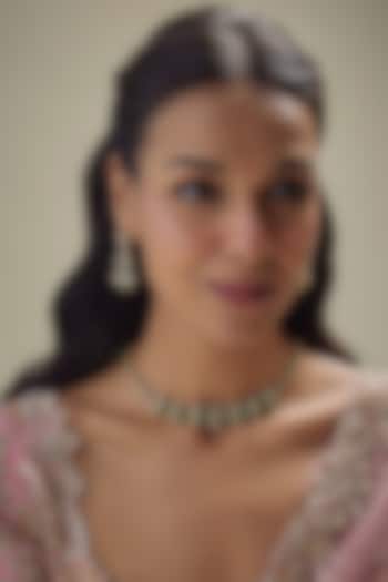 Victorian Finish Kundan Polki & Emerald Doublet Stone Necklace Set by Aryah Jewels at Pernia's Pop Up Shop