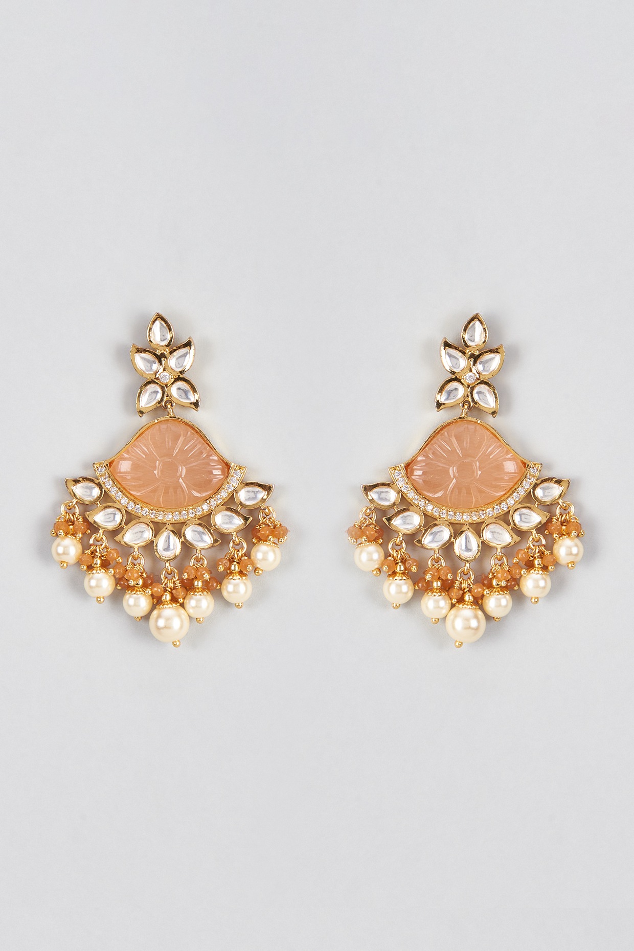 Mini Marquise Champagne Diamond Baby Malak Flourish Stud Earrings