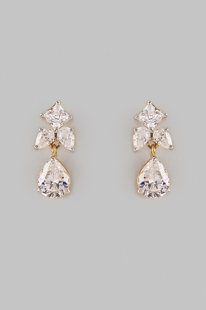Two Tone Finish Swarovski Zircon Pendant Set In Sterling Silver by Aryah Jewels at Pernia's Pop Up Shop