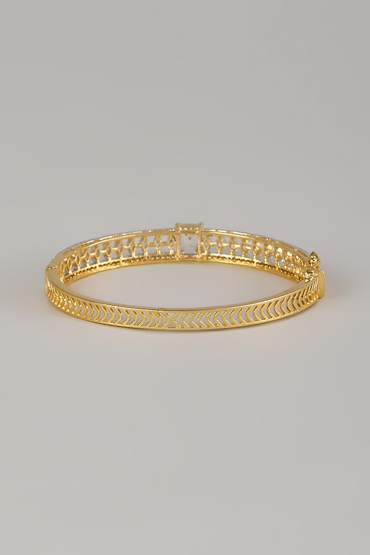 Two Tone Finish Swarovski Zircon Bracelet In Sterling Silver by Aryah Jewels at Pernia's Pop Up Shop