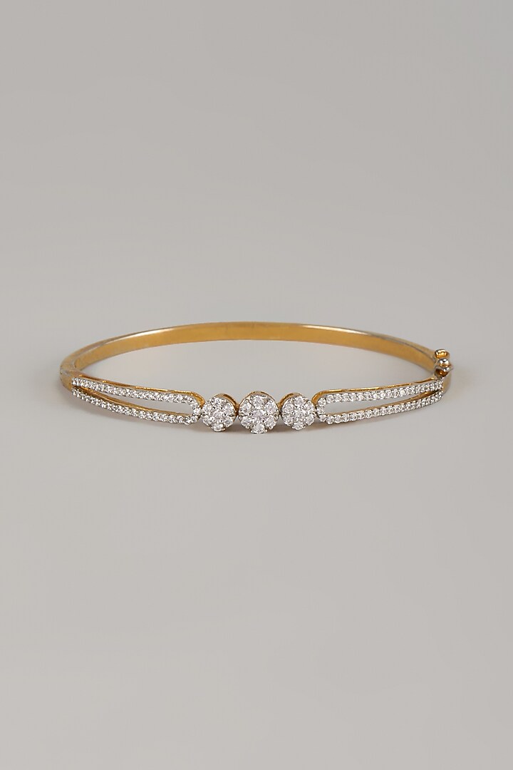 Two Tone Finish Swarovski Zircon Tennis Bracelet In Sterling Silver by Aryah Jewels at Pernia's Pop Up Shop