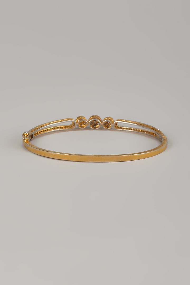 Two Tone Finish Swarovski Zircon Tennis Bracelet In Sterling Silver by Aryah Jewels at Pernia's Pop Up Shop