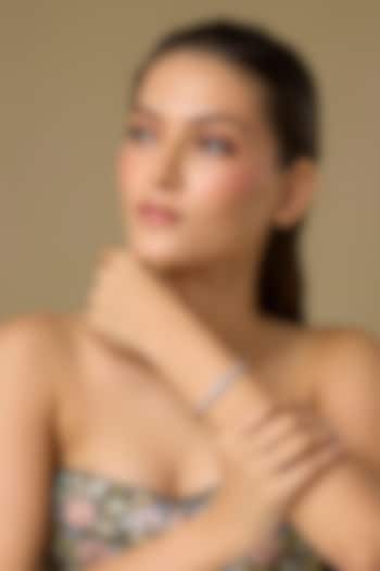 Two Tone Finish Swarovski Zircon Tennis Bracelet In Sterling Silver by Aryah Jewels at Pernia's Pop Up Shop