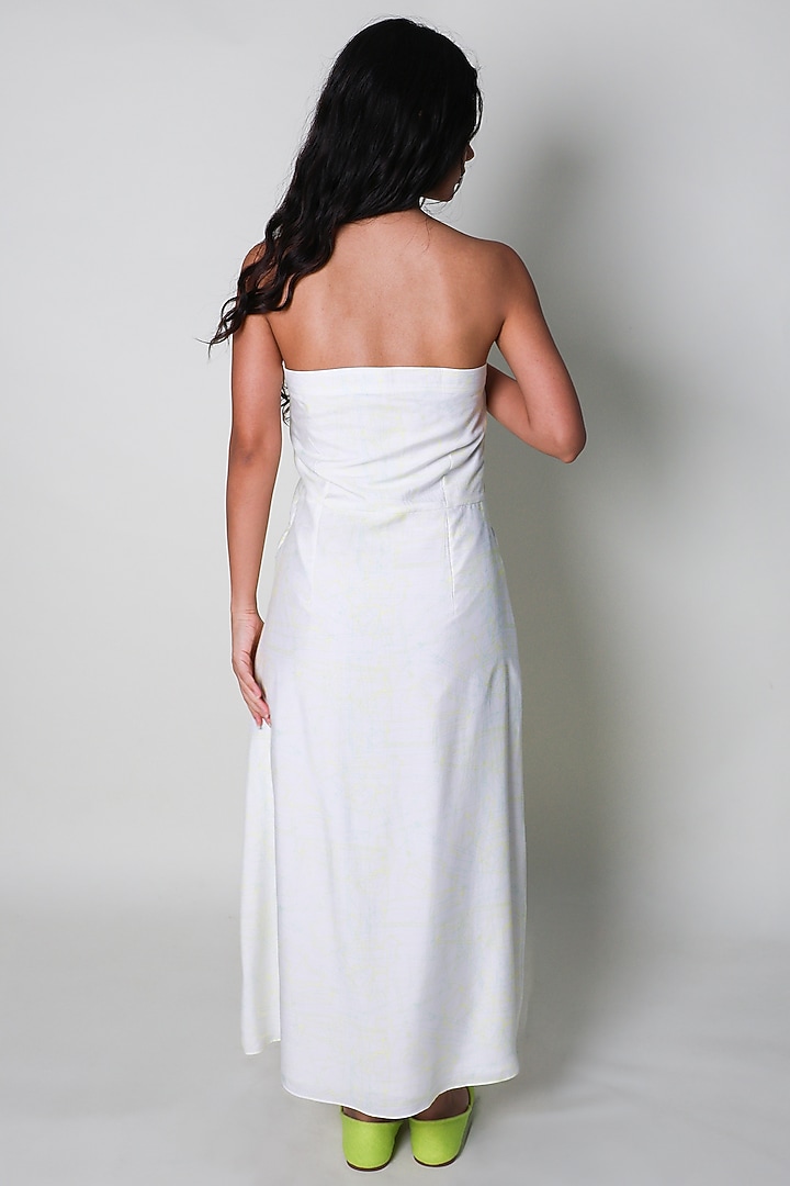 White Cotton Silk Printed Slip Summer Dress by ARYA GIRI at Pernia's Pop Up Shop