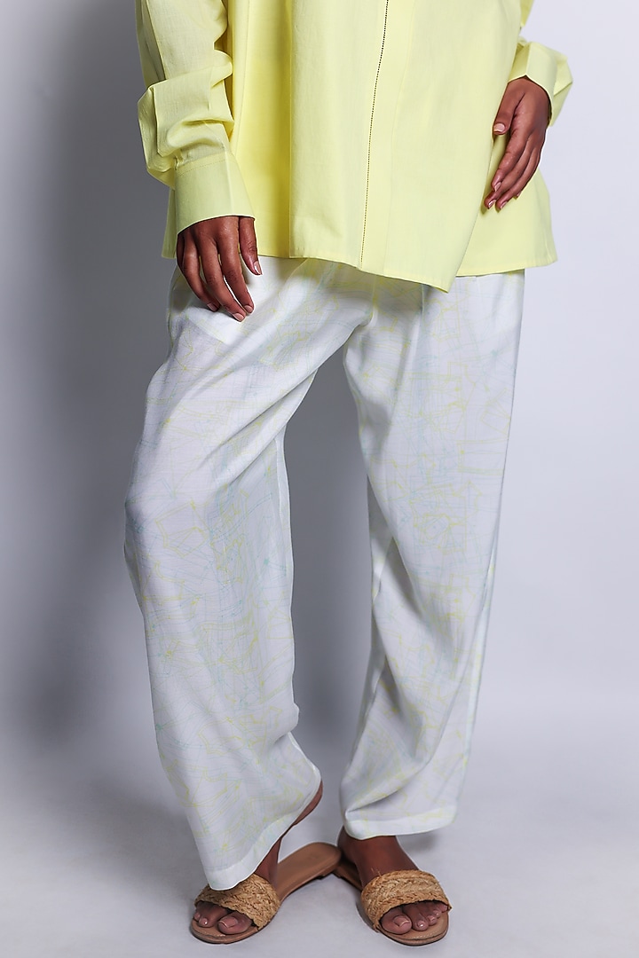 Yellow Poplin & Cotton Silk Co-Ord Set by ARYA GIRI at Pernia's Pop Up Shop