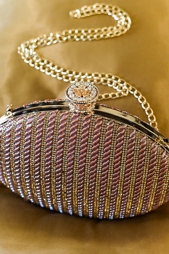 Pink Crystal Embellished Clutch by Alor Bags at Pernia's Pop Up Shop