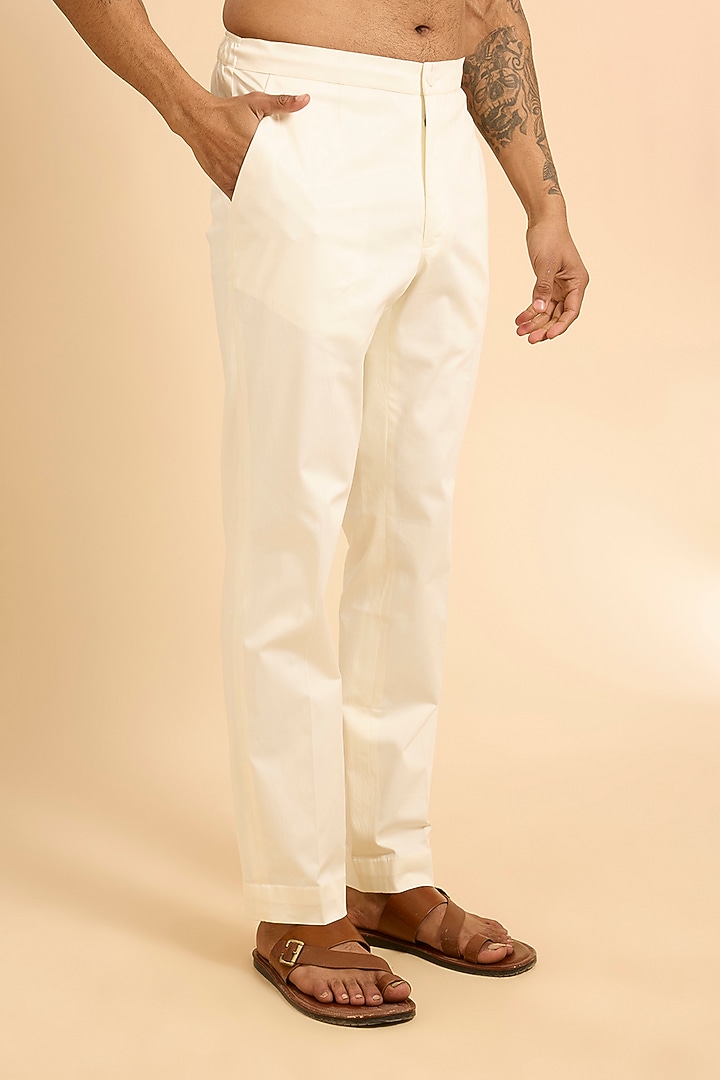 Baby Pink Chanderi Silk Embroidered Kurta Set by ARJAN DUGAL at Pernia's Pop Up Shop