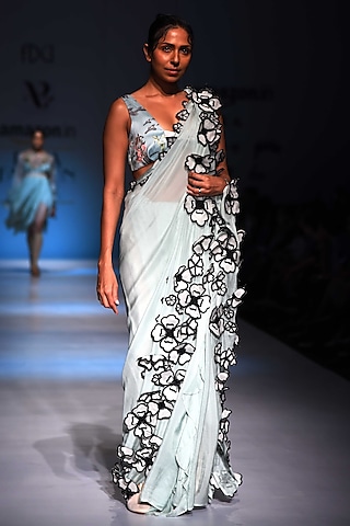 Mint Green Saree by Archana Rao