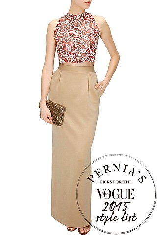 Nude sculpt skirt by Archana Rao