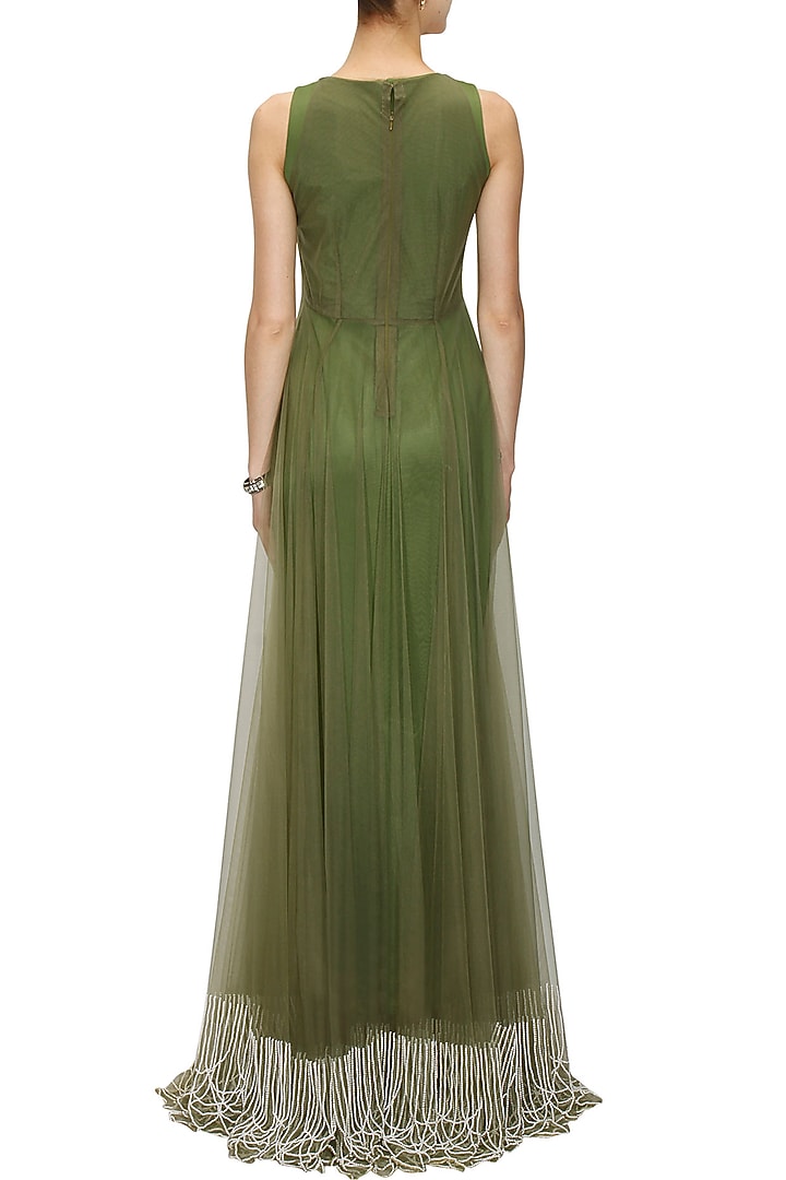 Green pearl detail gown available only at Pernia's Pop-Up Shop.