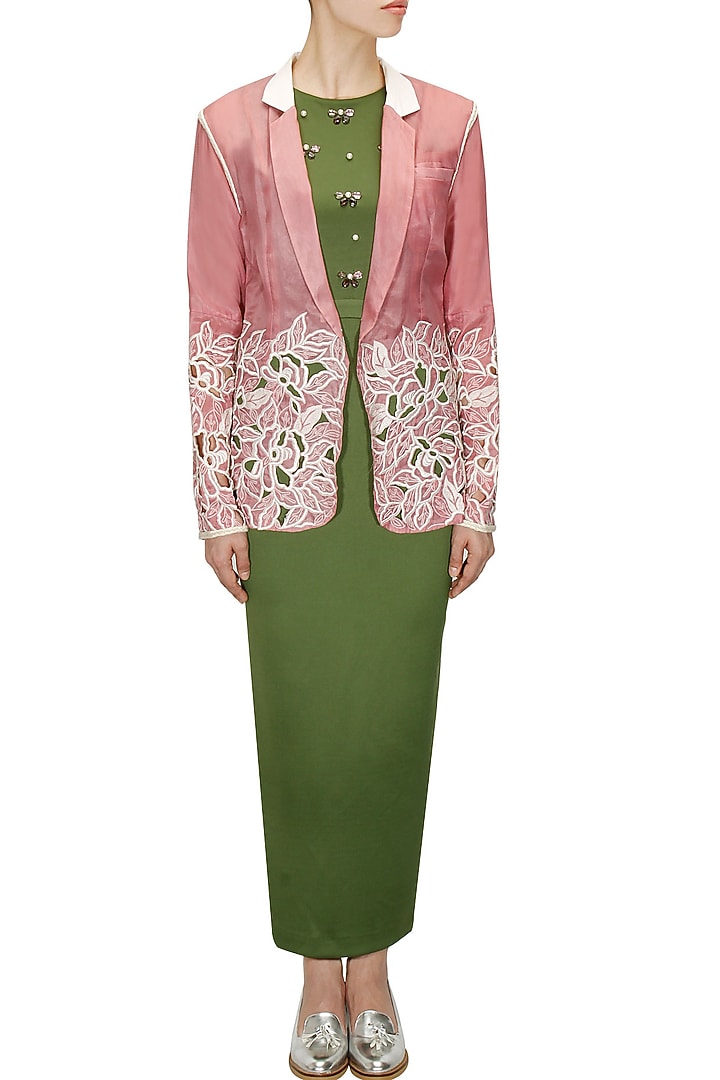Pink organza jacket available only at Pernia's Pop-Up Shop.