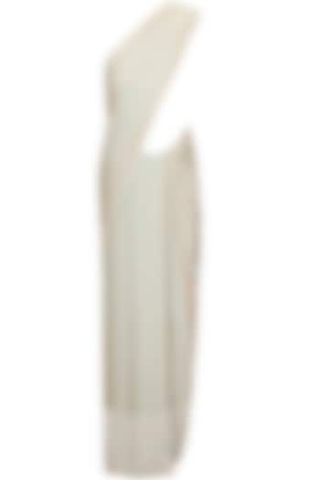 Light blue pearl bubble sari and nude blouse available only at Pernia's Pop-Up Shop.