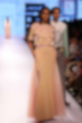 Nude sheer panel skirt available only at Pernia's Pop-Up Shop.
