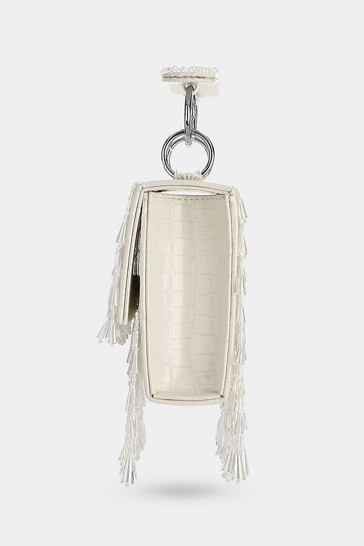 Ivory Embellished Mini Bag by Aanchal Sayal at Pernia's Pop Up Shop