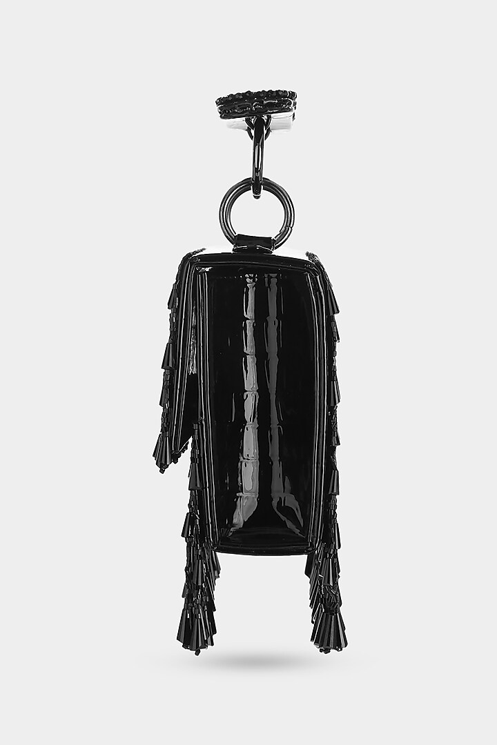 Black Embellished Mini Bag by Aanchal Sayal at Pernia's Pop Up Shop