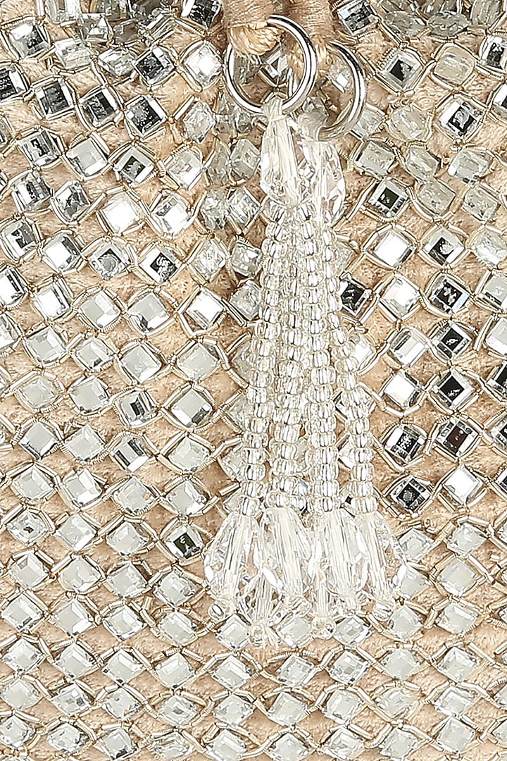 Gold Potli With Gota Patti Work by Aanchal Sayal at Pernia's Pop Up Shop