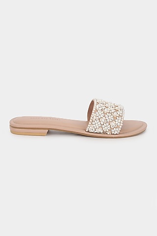Ivory Micro Pearl Sliders by Aanchal Sayal