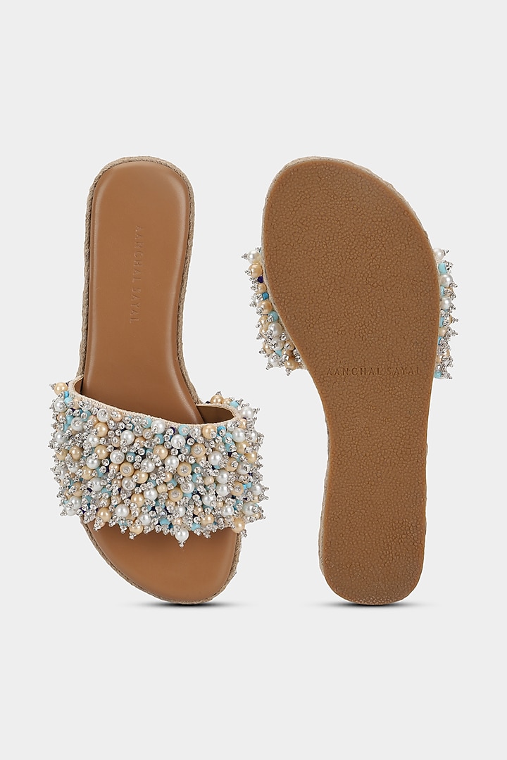 Multi-Colored Sequins Sliders by Aanchal Sayal at Pernia's Pop Up Shop