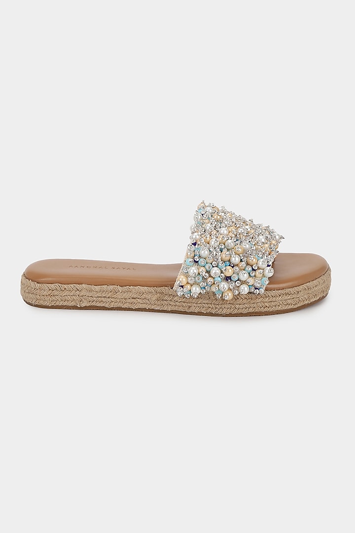 Multi-Colored Sequins Sliders by Aanchal Sayal at Pernia's Pop Up Shop