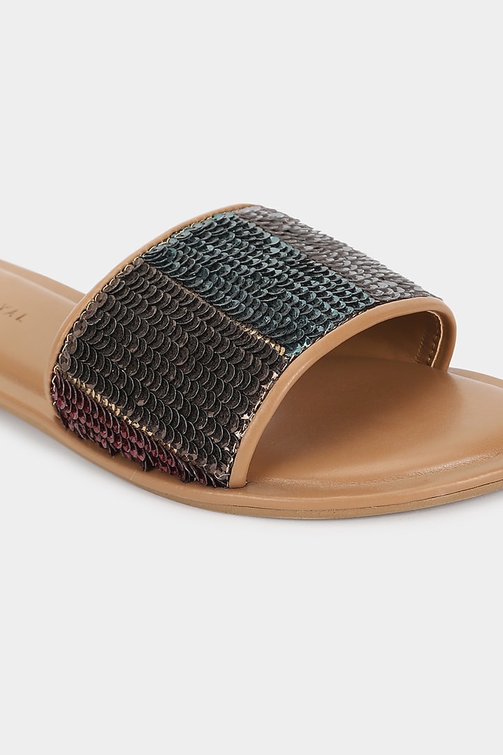 Multi-Colored Sliders With Sequins by Aanchal Sayal at Pernia's Pop Up Shop